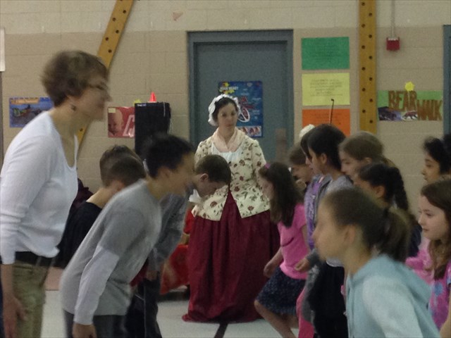 Learning Dancing and Deportment in the third grade at the Fuller School, Keene, NH