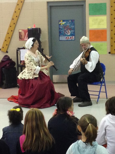 Recorders are real, historic instruments, as demonstrated at the Fuller School, Keene, NH