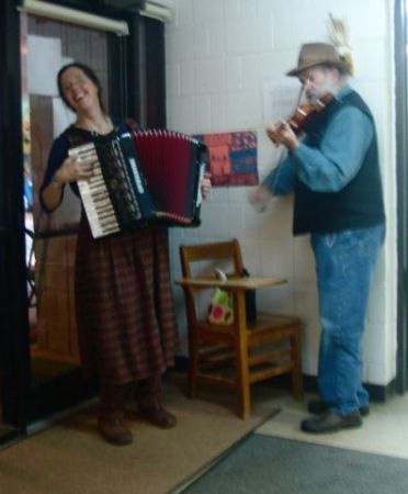 Hunt and Allison at the Surry Village Charter School Fall Festival